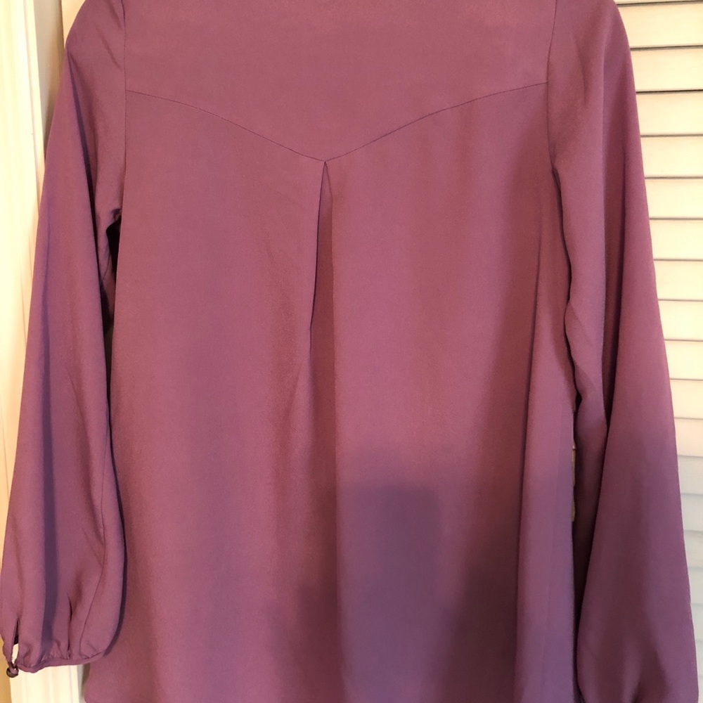 Purple Blouse High-Low - Picture 2 of 2